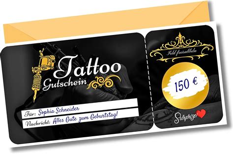 Equik Products Gutschein Tattoo Rubbelaufkleber Zum Selbstbeschriften