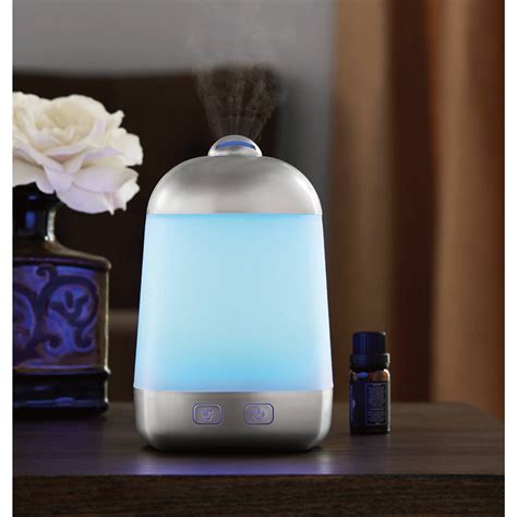 Mainstays Cool Mist Ultrasonic Aroma Diffuser Gray Walmart