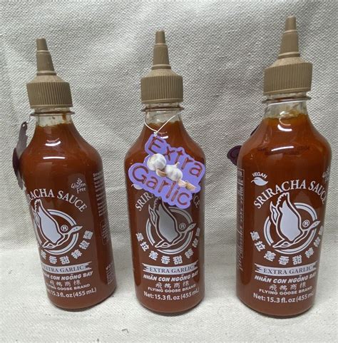 3 ~ Flying Goose Sriracha Sauce Extra Garlic Hot Sauce 15 3 Fl Oz Exp 10 2025 Ebay