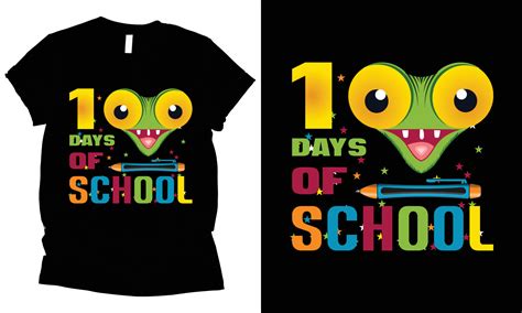 100 days of school funny colorful t shirt design. 14440606 Vector Art at Vecteezy