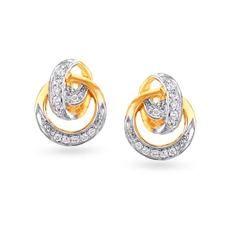 Contemporary Diamond Eternity Stud Earrings