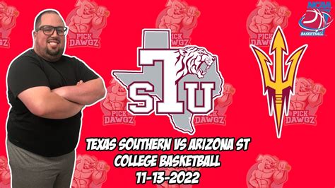 Texas Southern Vs Arizona State 11 13 22 College Basketball Free Pick