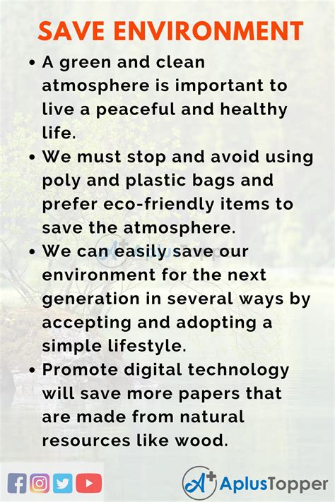 Save Environment Speech Speech On Save Environment For Students And