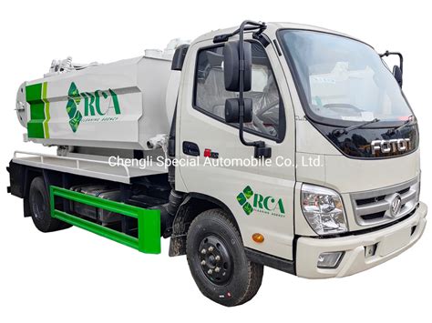 2023 New 4X2 130HP 1000liter Water Tank Foton 3cbm Sewage Suction Truck