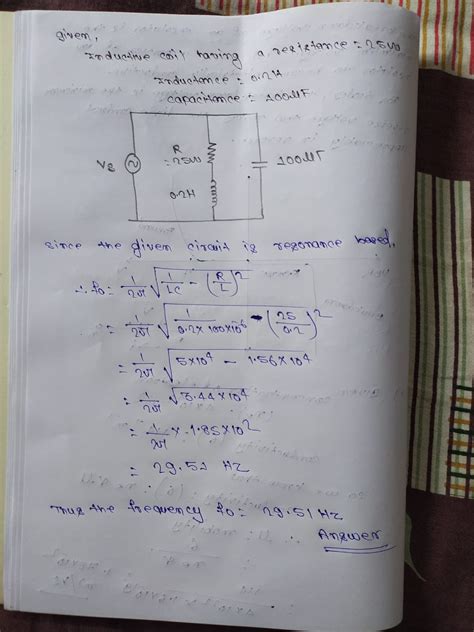 Solved An Inductive Coil Having A Resistance Of Ohms And