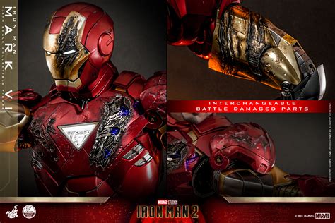 Hot Toys QS025 1 4 Iron Man 2 Iron Man Mark VI AcareToys จำหนาย ของเลน โมเดล ชดผา Hot