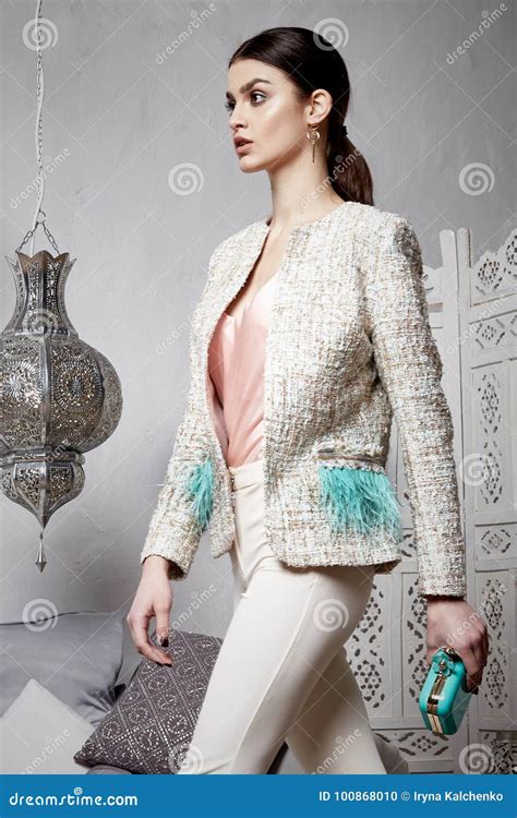 Beautiful Woman Brunette Hair East Arabic Morocco Stock Photo Image Of Casual East 100868010