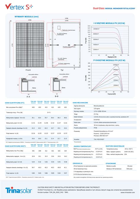 Panel Fotowoltaiczny Trina Vertex S Tsm Neg Bf Dobra Cena