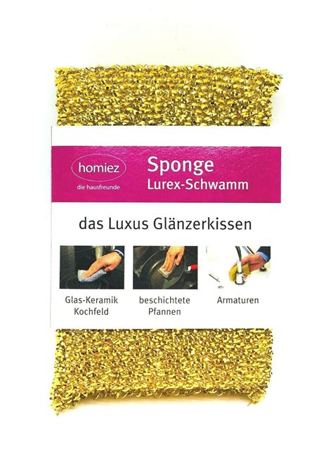 Homiez Schwamm Gl Nzerkissen Lurex Topfschwamm Auch F R Pfannen O