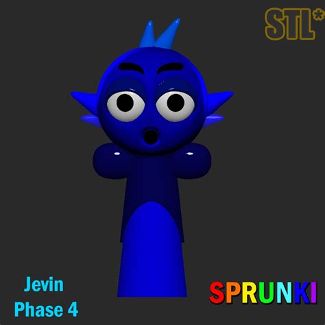 Archivo Stl Sprunki Incredibox Jevin Phase 4 Stl 3d Character Fanart 🦸