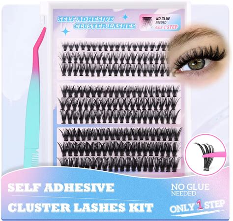 Amazon Self Adhesive Eyelashes 36Pcs Press On Lashes No Glue