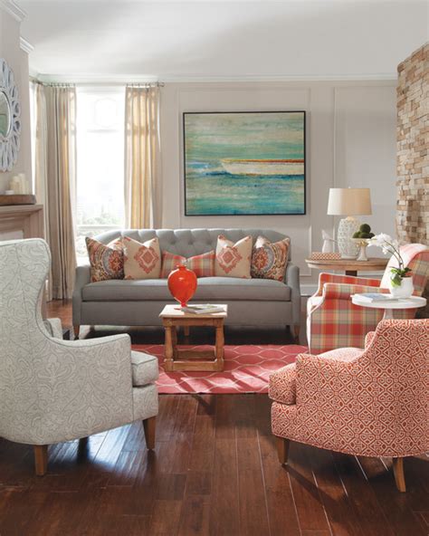 Living room scenes - Beach Style - Sofas - charlotte - by Huntington ...