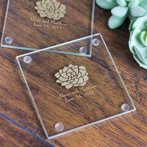 Personalized Glass Coaster Favors | Beau-coup