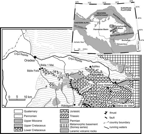 Geological Sketch Map Of The Pa Durea Craiului Mountains And The