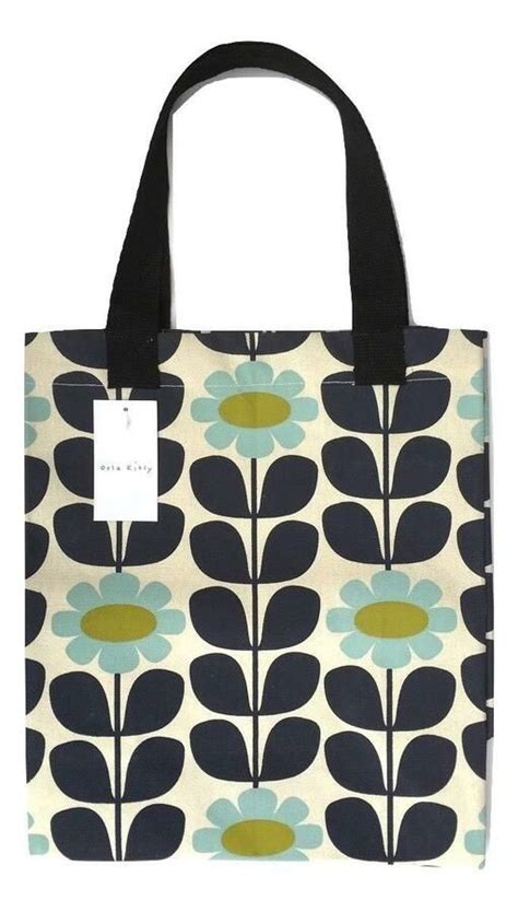 Orla Kiely Tesco Shopping Bag Large Meadow Flower Print Jute Ad