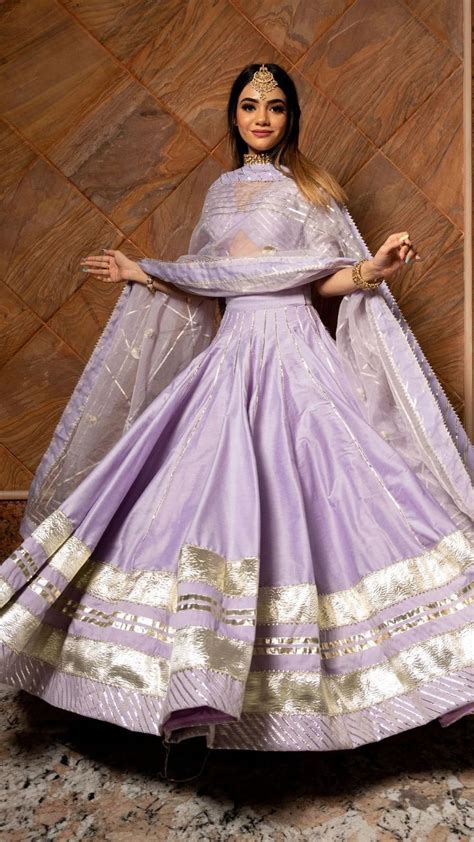 Solid Purple Cotton Silk Lehenga Set Lilac Lehenga Silk Lehenga