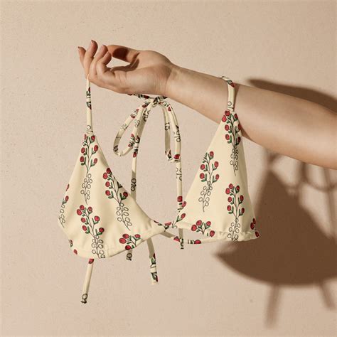 Minimalistic Boho Swimsuit Recycled String Bikini Custom Crop Top Top Sellers Sustainable