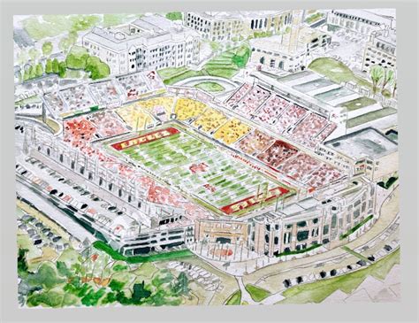 Boston College Alumni/ Football Stadium/bc Eagles/bc Football Print ...