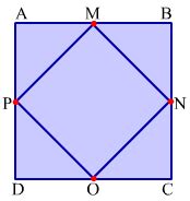 In The Figure ABCD Is A Square M N O And P Are The Midpoints Of