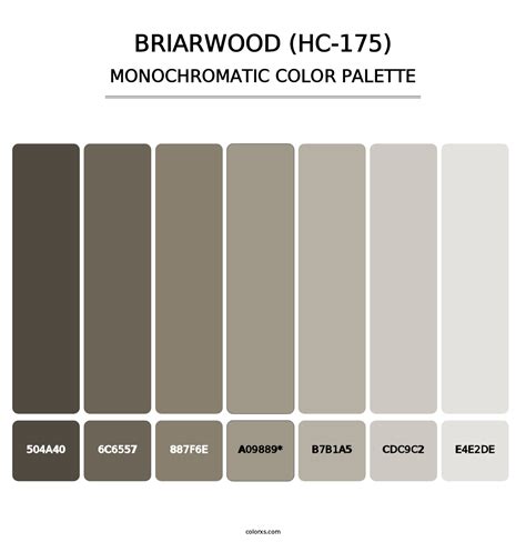 Benjamin Moore Briarwood Hc 175 Paint Coordinating Colors And