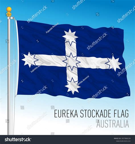 Eureka Stockade Historical Flag Australia 1854 Stock Vector (Royalty ...