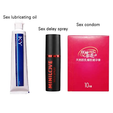 Sex Lubricant Combination Set Lubricating Oil Delayed Spray Condom For