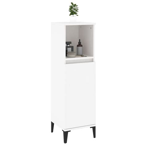 Dioche Armoire De Salle De Bain Blanc X X Cm Bois D Ing Nierie