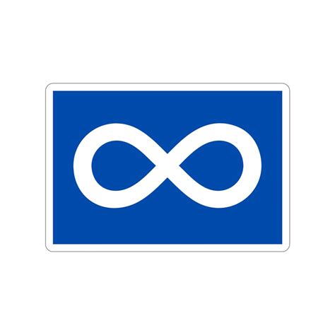 Metis Nation Flag Sticker Classic Blue Metis Flag - Etsy