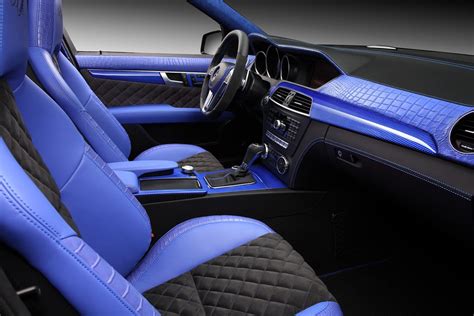 C63 AMG Gets Blue Crocodile and Carbon Fiber Interior - autoevolution