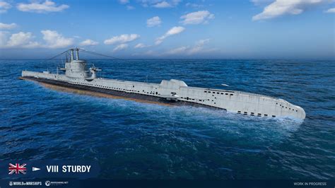 World Of Warships Supertest British Tier VIII Submarine Sturdy