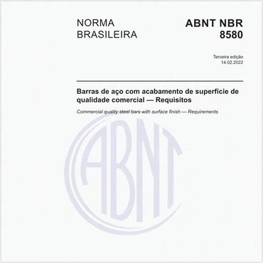 Abnt Nbr Nbr Barras De A O Acabamento De Superf Cie De