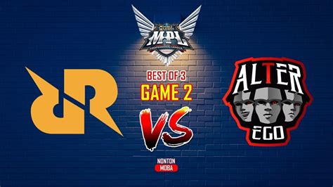 Rex Regum Qeon Vs Alter Ego Game Mpl Indonesia S Regular