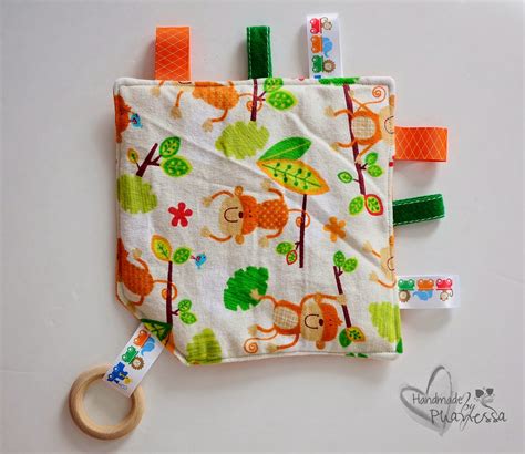 Phanessa's Crafts: DIY Baby Taggie Inspired Blanket with Teething Ring