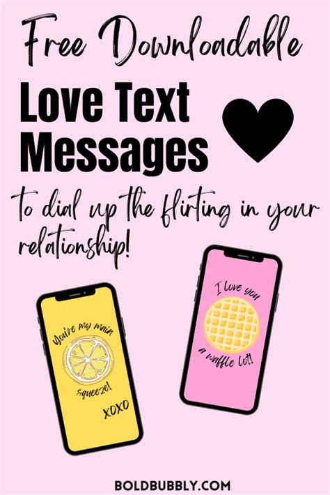 Insanely Cute Love Text Messages - Bold & Bubbly