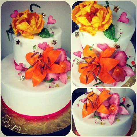 Gumpaste Flower Cake - CakeCentral.com