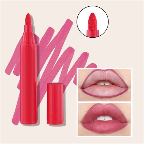 LookClearance Sujito Lip Liners Labial Line Lip Stain Pen Nude Red Lip Stain Pen Liquid Lip
