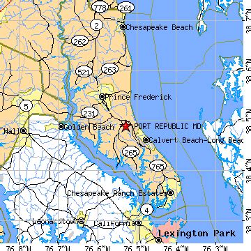 Port Republic, Maryland (MD) ~ population data, races, housing & economy