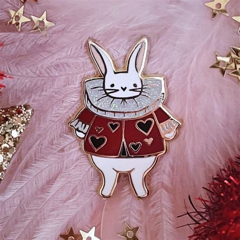 White Rabbit Enamel Pin — Lilly Baik