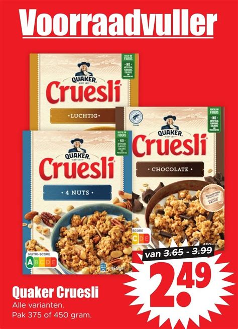 Quaker Cruesli G Aanbieding Bij Dirk