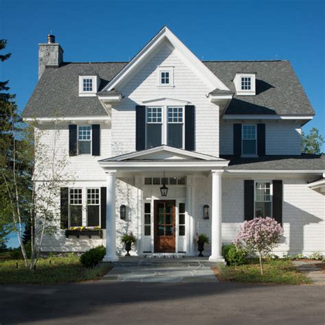 White House Black Shutters Home Design Ideas, Pictures, Remodel and Decor