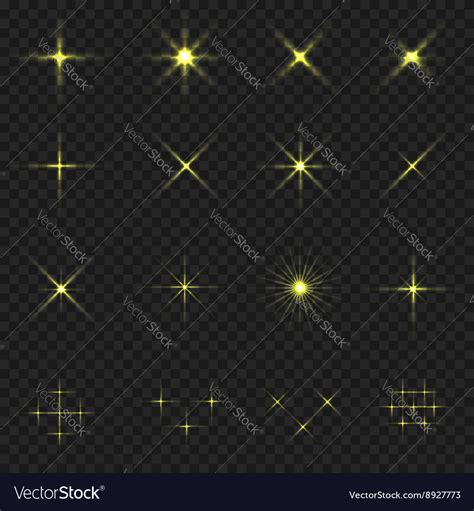 Golden Blink Icons Royalty Free Vector Image Vectorstock