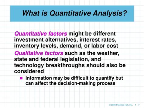 Ppt Introduction To Quantitative Analysis Powerpoint Presentation