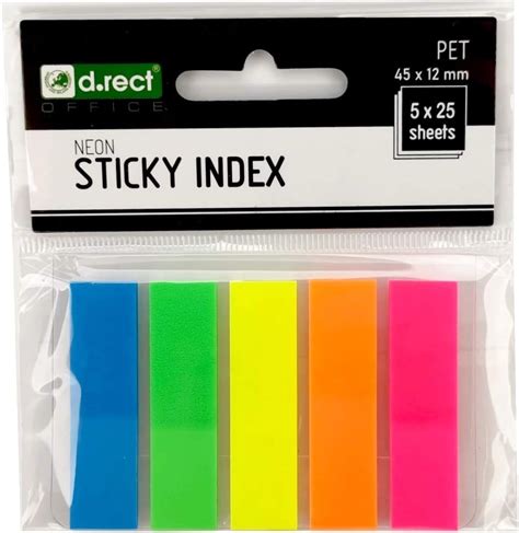 D Rect Adhesive Strips Page Marker Index Sticky Marker Film Text Strips