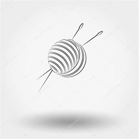 Ball Of Yarn And Needles Stock Vector Image By Elen