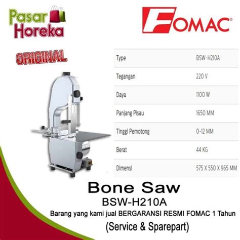 Promo Mesin Pemotong Tulang Bone Saw Machine Bsw H A Fomac Diskon