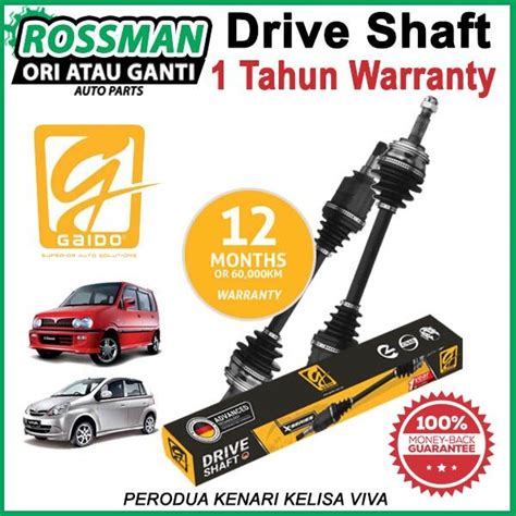 PERODUA KENARI KELISA VIVA GAIDO X SERIES DRIVE SHAFT HEAVY DUTY