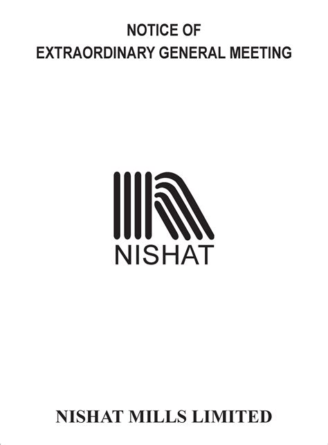 Nishat Mills Note Eogm Nov 2020 Final Nishat Mills Limited Notice Of