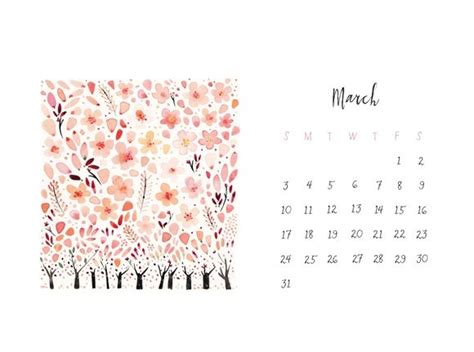 March Calendar & Desktop Wallpaper! | Desktop wallpaper calendar, New ...