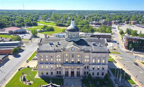 Aerial Drone Photography : Huntington County Courthouse, Indiana 46750