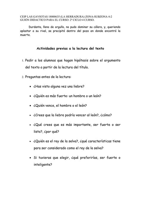 El Le N Y La Liebre Fabula Pdf